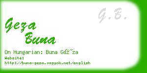 geza buna business card